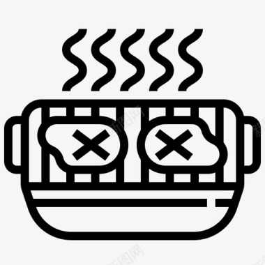 电烤架烹饪野餐图标图标