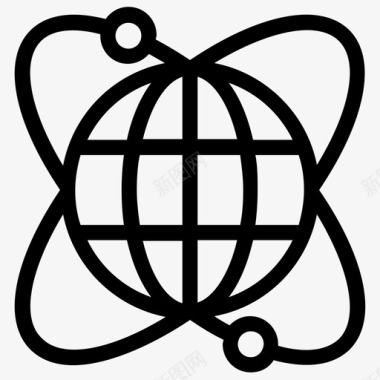 全球网络全球链全球通信图标图标