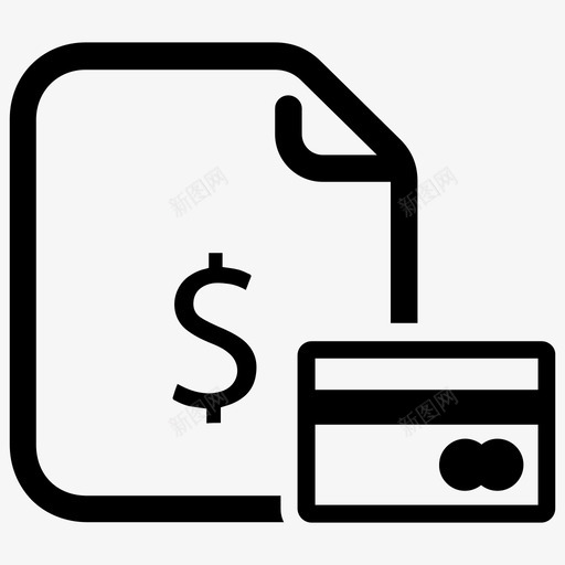 付款对账单信用卡发票图标svg_新图网 https://ixintu.com 付款对账单 信用卡 发票 收据 金融货币2