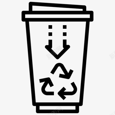 回收垃圾废物图标图标