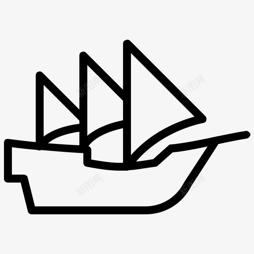 船帆运输工具图标svg_新图网 https://ixintu.com 运输工具
