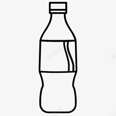 可乐瓶子晚餐图标图标