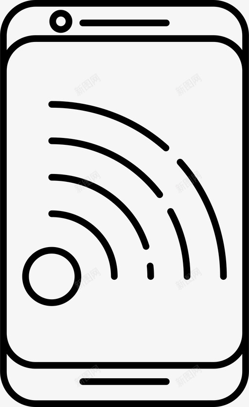 wifi手机互联网图标svg_新图网 https://ixintu.com wifi 互联网 信号 手机