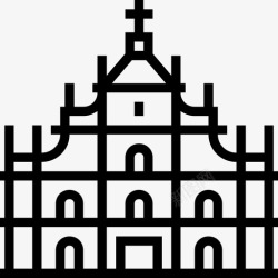 圣保罗教堂澳门圣保罗大教堂亚洲地标性建筑图标高清图片