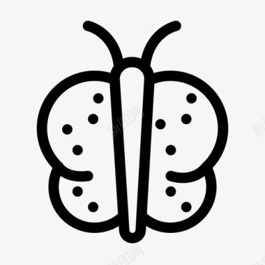 动物蝴蝶复活节图标图标