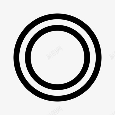 圆形环形简单形状图标图标