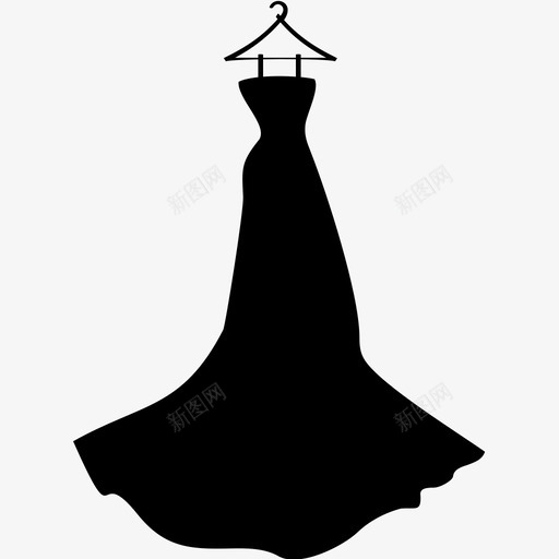 连衣裙黑色经典图标svg_新图网 https://ixintu.com 经典 连衣裙 黑色