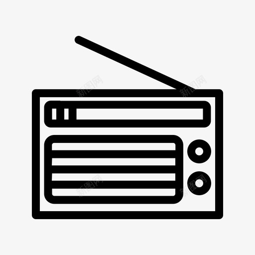 收音机广播电子图标svg_新图网 https://ixintu.com 广播 收音机 电子 电子设备 调频 音乐