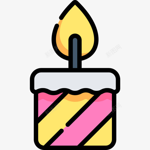 蜡烛新年建议17线性颜色图标svg_新图网 https://ixintu.com 建议 新年 线性 蜡烛 颜色