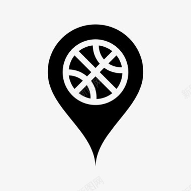 位置篮球地图针图标图标