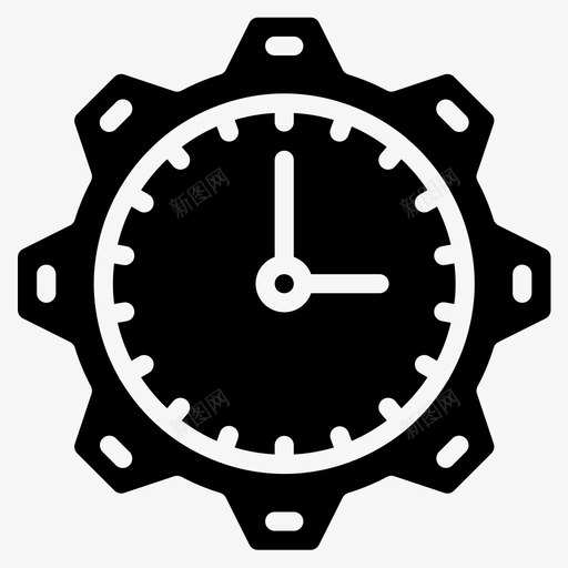 时钟时间管理30填充图标svg_新图网 https://ixintu.com 填充 时钟 时间管理30