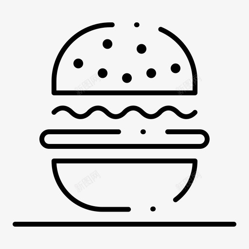 汉堡美式eat图标svg_新图网 https://ixintu.com eat usa usaRegulardotedline 汉堡 美式