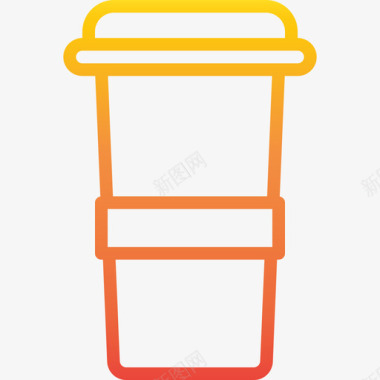冰咖啡37号咖啡梯度咖啡图标图标