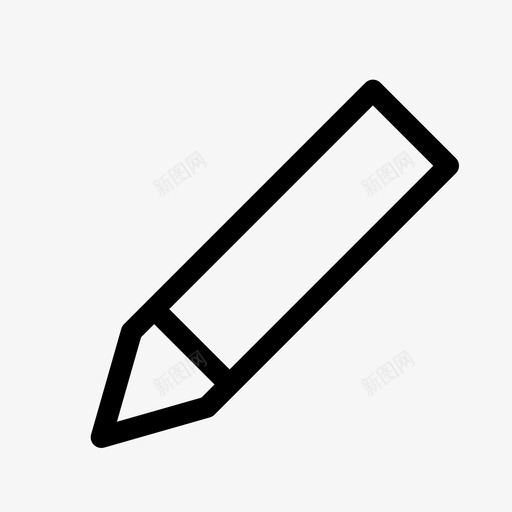 编辑笔铅笔图标svg_新图网 https://ixintu.com 书写 图标 编辑 轮廓 铅笔