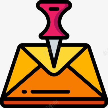 电子邮件行动和提醒3线性颜色图标图标