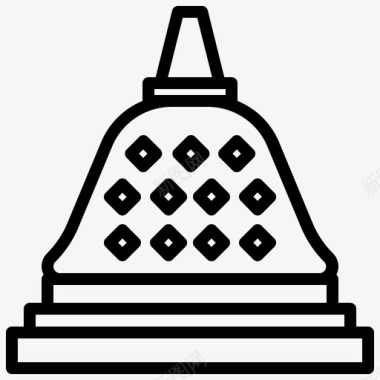 寺庙佛陀建筑图标图标