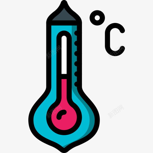 温度计发明4线性颜色图标svg_新图网 https://ixintu.com 发明4 温度计 线性颜色
