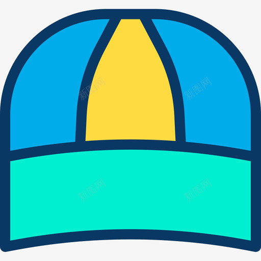 棒球帽服装和时尚5线性颜色图标svg_新图网 https://ixintu.com 时尚 服装 棒球 线性 颜色