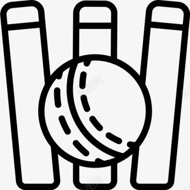 板球运动游戏2直线型图标图标