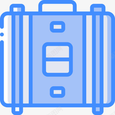 手提箱4袋蓝色图标图标
