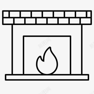 烟囱火壁炉图标图标