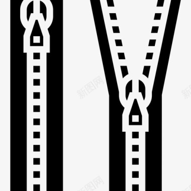 拉链缝纫设备2字形图标图标