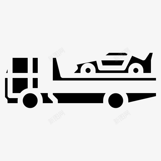 滑动车事故拖车图标svg_新图网 https://ixintu.com 事故 动车 图标 实体 实体图 拖车 滑动 车辆 运输