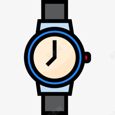 手表办公用品4线性颜色图标图标