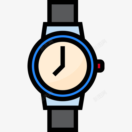 手表办公用品4线性颜色图标svg_新图网 https://ixintu.com 办公用品4 手表 线性颜色