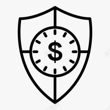 美元金融保护图标图标