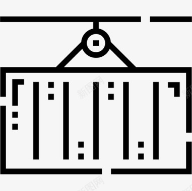 集装箱物流53线性图标图标