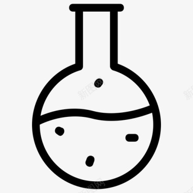 烧瓶锥形瓶实验室研究图标图标