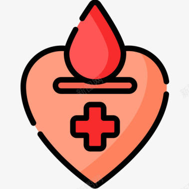 献血献血17线色图标图标