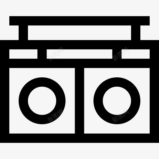 音箱音乐和乐器12线性图标svg_新图网 https://ixintu.com 线性 音乐和乐器12 音箱