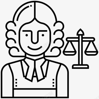 法官律师法律图标图标