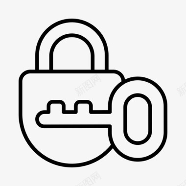 锁和钥匙安全安全服务图标图标