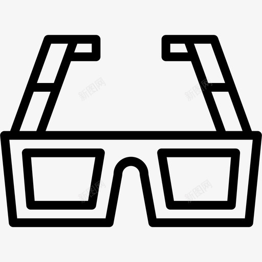 3d眼镜好莱坞线性图标svg_新图网 https://ixintu.com 3d 好莱坞 眼镜 线性
