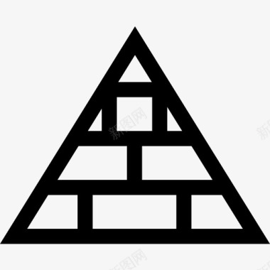 金字塔埃及15直线图标图标