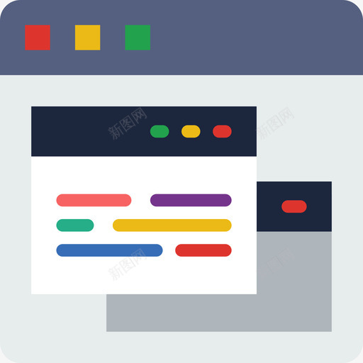 浏览器用户界面35扁平图标svg_新图网 https://ixintu.com 扁平 浏览器 用户界面