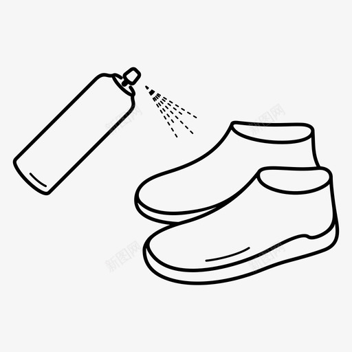 鞋类防水纳米防护喷雾防护鞋类图标svg_新图网 https://ixintu.com 防护 防水性能 鞋类 鞋类防水纳米防护喷雾 高科技产品