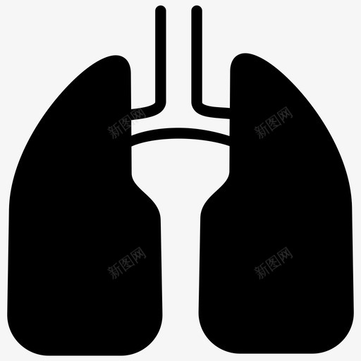 肺生物身体图标svg_新图网 https://ixintu.com 呼吸 器官 生物 肺 身体
