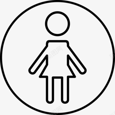 卫生间冲水人用图标图标
