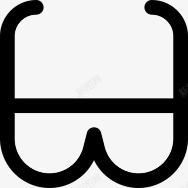 安全眼镜生物工程6线性图标图标