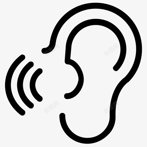 听觉噪音声音图标svg_新图网 https://ixintu.com 人类 听觉 噪音 图标 声音 死亡线 生命 进化