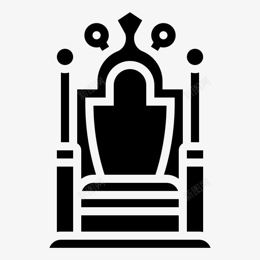 王位长沙发皇室图标svg_新图网 https://ixintu.com 中世纪 君主 王位 皇室 长沙发