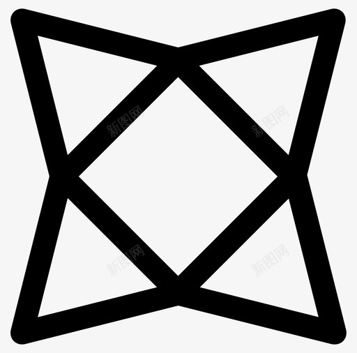 金字塔网折叠几何学图标svg_新图网 https://ixintu.com 几何学 折叠 折纸 数学 金字塔