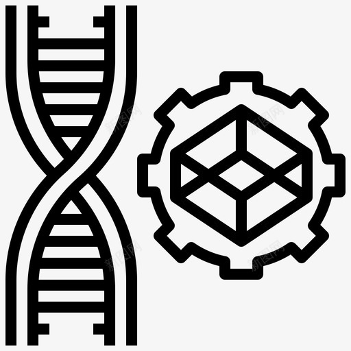 修改编辑工具基因工程图标svg_新图网 https://ixintu.com 三维建模填充输出 修改 医疗保健 基因工程 基因改造 编辑工具 遗传学
