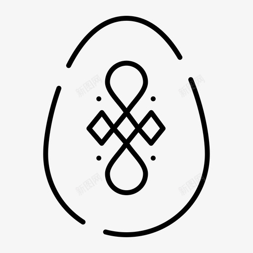 复活节彩蛋装饰东规则虚线图标svg_新图网 https://ixintu.com 东规则虚线 复活节彩蛋 装饰