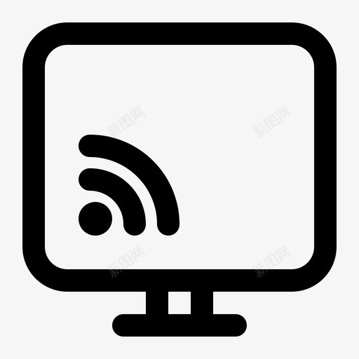 显示器屏幕wifi图标svg_新图网 https://ixintu.com wifi 图标 屏幕 弹簧 显示器 线图