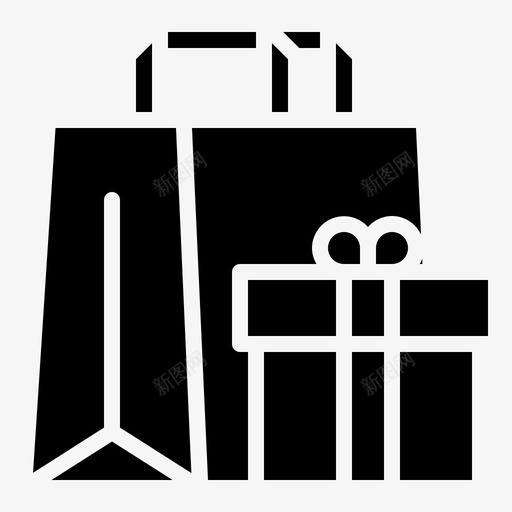 礼品盒子圣诞图标svg_新图网 https://ixintu.com 丝带 圣诞 电子商务 盒子 礼品